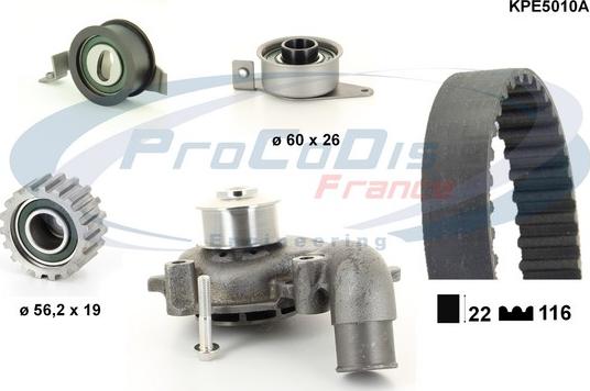 Procodis France KPE5010A - Water Pump & Timing Belt Set www.autospares.lv