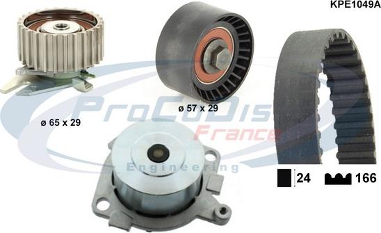 Procodis France KPE1049A - Ūdenssūknis + Zobsiksnas komplekts autospares.lv