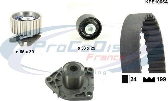 Procodis France KPE1065A - Ūdenssūknis + Zobsiksnas komplekts www.autospares.lv