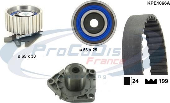 Procodis France KPE1066A - Водяной насос + комплект зубчатого ремня ГРМ www.autospares.lv