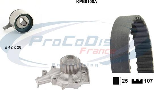 Procodis France KPE8100A - Ūdenssūknis + Zobsiksnas komplekts autospares.lv