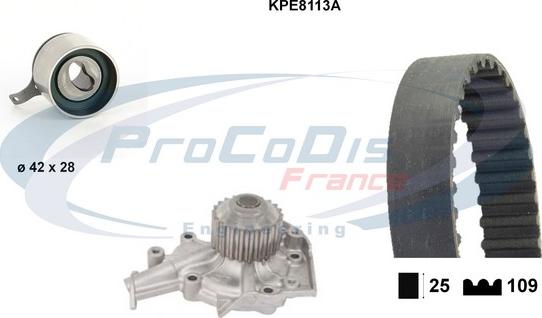 Procodis France KPE8113A - Ūdenssūknis + Zobsiksnas komplekts autospares.lv