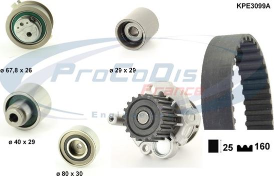 Procodis France KPE3099A - Water Pump & Timing Belt Set www.autospares.lv