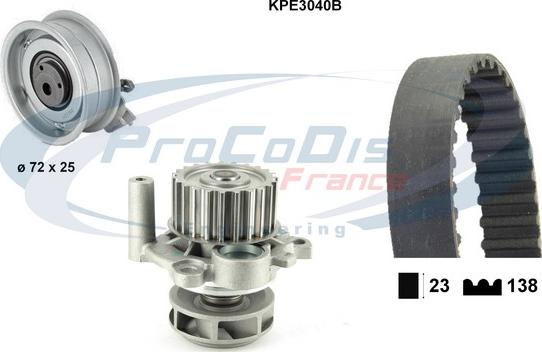 Procodis France KPE3040B - Water Pump & Timing Belt Set www.autospares.lv