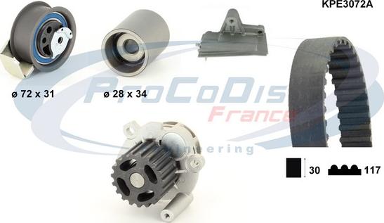 Procodis France KPE3072A - Water Pump & Timing Belt Set www.autospares.lv