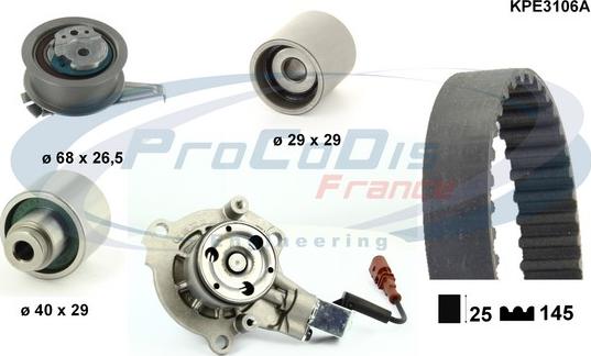 Procodis France KPE3106A - Water Pump & Timing Belt Set www.autospares.lv