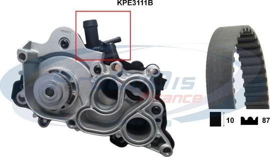 Procodis France KPE3111B - Водяной насос + комплект зубчатого ремня ГРМ www.autospares.lv