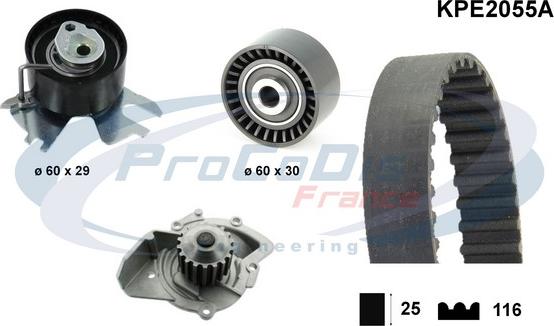 Procodis France KPE2055A - Water Pump & Timing Belt Set www.autospares.lv