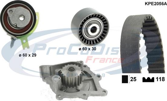 Procodis France KPE2056A - Ūdenssūknis + Zobsiksnas komplekts autospares.lv