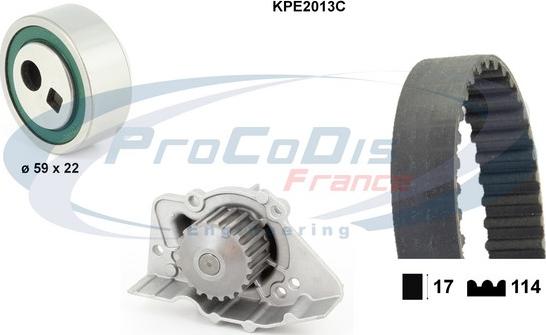 Procodis France KPE2013C - Ūdenssūknis + Zobsiksnas komplekts www.autospares.lv