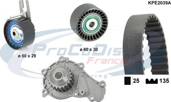 Procodis France KPE2039A - Ūdenssūknis + Zobsiksnas komplekts autospares.lv