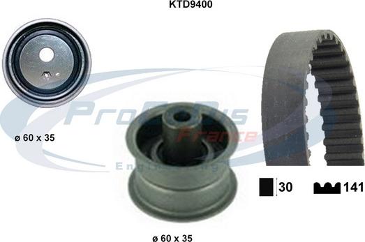 Procodis France KTD9400 - Комплект зубчатого ремня ГРМ www.autospares.lv