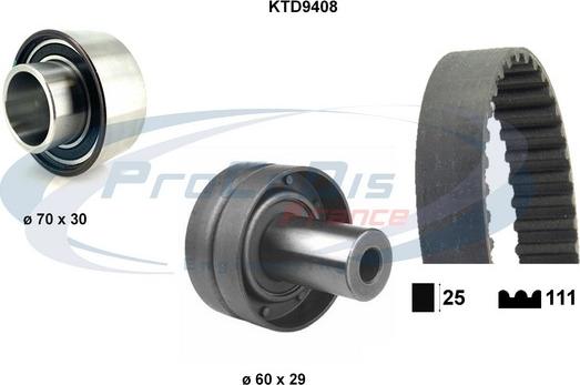 Procodis France KTD9408 - Zobsiksnas komplekts www.autospares.lv