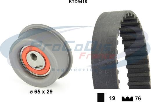 Procodis France KTD9418 - Zobsiksnas komplekts www.autospares.lv