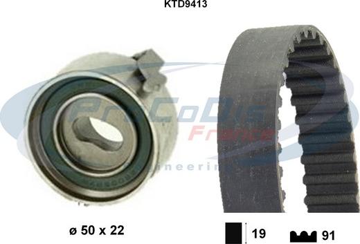 Procodis France KTD9413 - Timing Belt Set www.autospares.lv