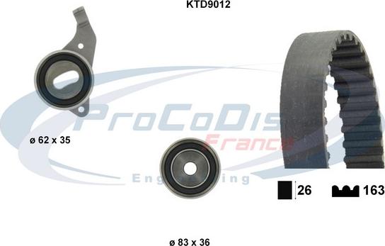 Procodis France KTD9012 - Zobsiksnas komplekts www.autospares.lv