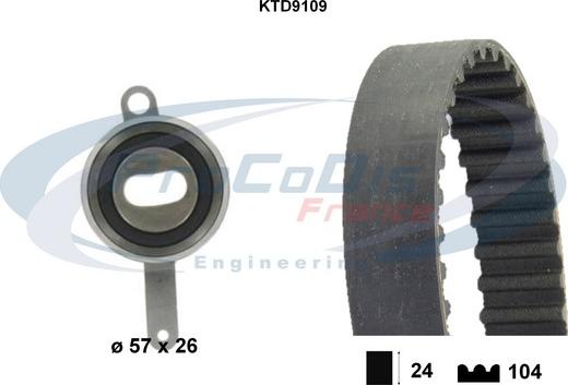 Procodis France KTD9109 - Zobsiksnas komplekts autospares.lv