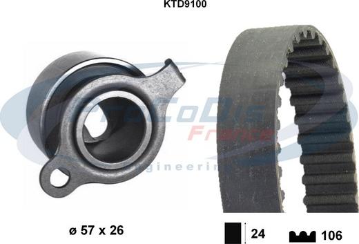 Procodis France KTD9100 - Комплект зубчатого ремня ГРМ www.autospares.lv