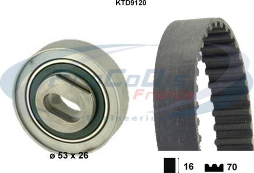 Procodis France KTD9120 - Комплект зубчатого ремня ГРМ www.autospares.lv