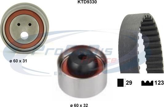 Procodis France KTD9330 - Zobsiksnas komplekts autospares.lv