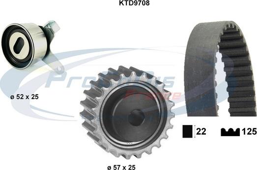 Procodis France KTD9708 - Zobsiksnas komplekts autospares.lv