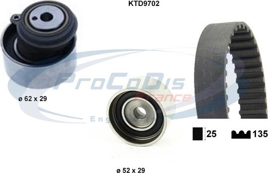 Procodis France KTD9702 - Zobsiksnas komplekts www.autospares.lv