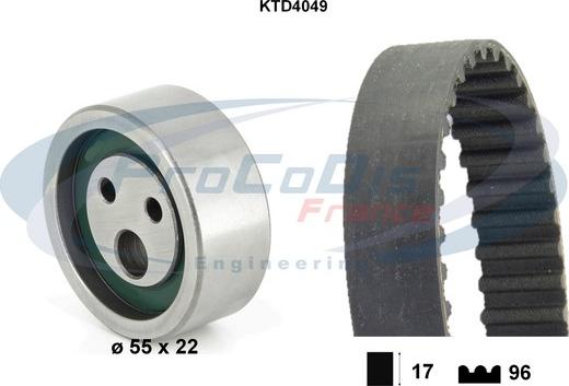 Procodis France KTD4049 - Zobsiksnas komplekts www.autospares.lv