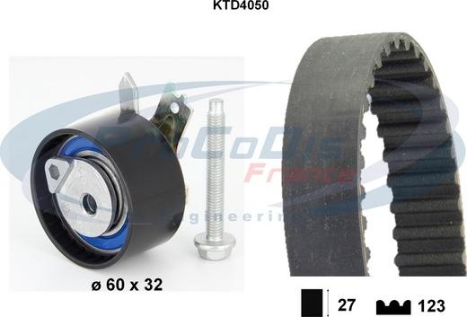 Procodis France KTD4050 - Timing Belt Set www.autospares.lv