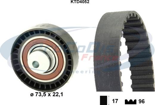 Procodis France KTD4052 - Zobsiksnas komplekts autospares.lv