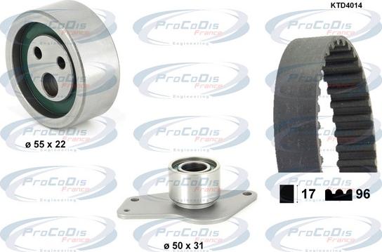 Procodis France KTD4014 - Timing Belt Set www.autospares.lv