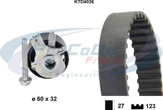 Procodis France KTD4036 - Timing Belt Set www.autospares.lv