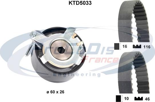 Procodis France KTD5033 - Zobsiksnas komplekts www.autospares.lv