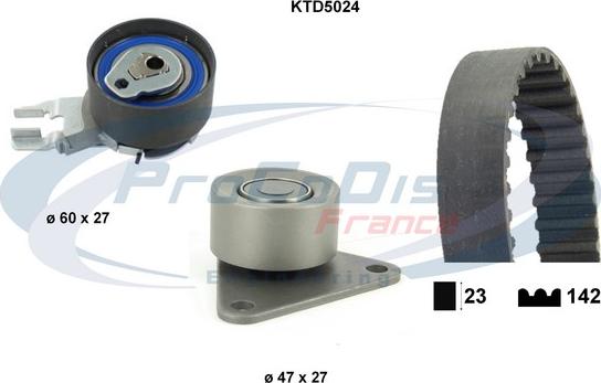 Procodis France KTD5024 - Zobsiksnas komplekts www.autospares.lv