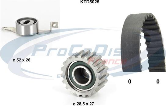 Procodis France KTD5025 - Zobsiksnas komplekts autospares.lv