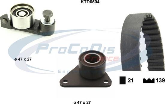 Procodis France KTD6504 - Zobsiksnas komplekts www.autospares.lv