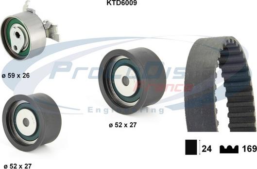 Procodis France KTD6009 - Zobsiksnas komplekts www.autospares.lv