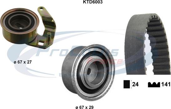 Procodis France KTD6003 - Zobsiksnas komplekts www.autospares.lv