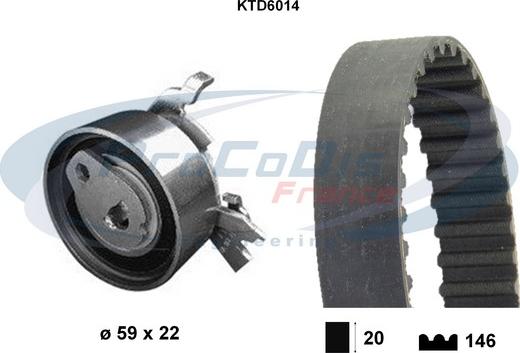 Procodis France KTD6014 - Zobsiksnas komplekts autospares.lv