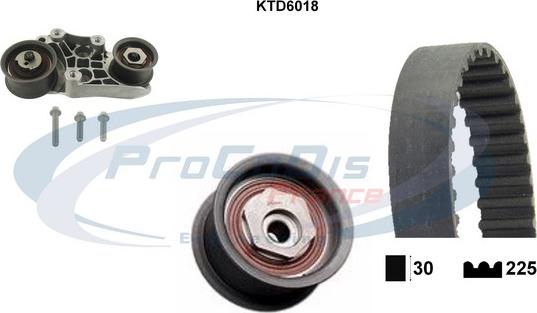 Procodis France KTD6018 - Комплект зубчатого ремня ГРМ www.autospares.lv