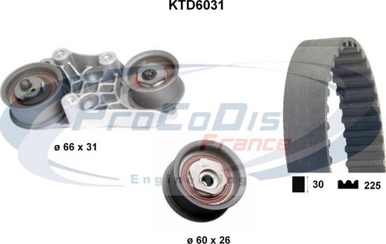 Procodis France KTD6031 - Комплект зубчатого ремня ГРМ www.autospares.lv