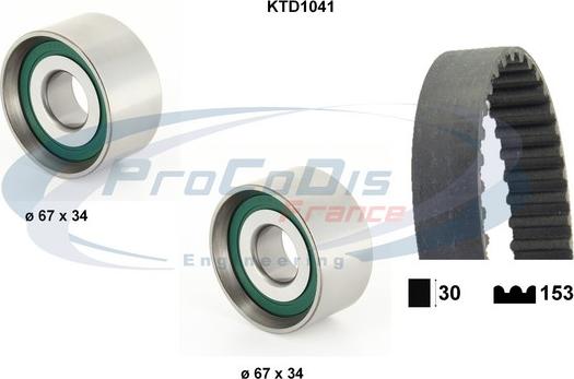 Procodis France KTD1041 - Zobsiksnas komplekts www.autospares.lv