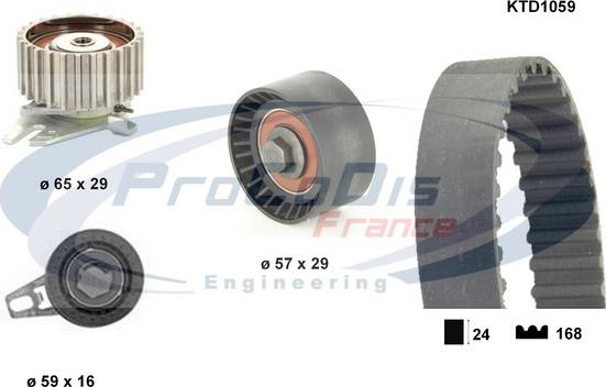 Procodis France KTD1059 - Zobsiksnas komplekts autospares.lv