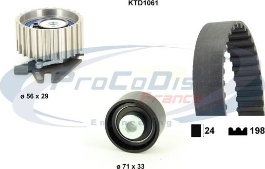 Procodis France KTD1061 - Zobsiksnas komplekts autospares.lv