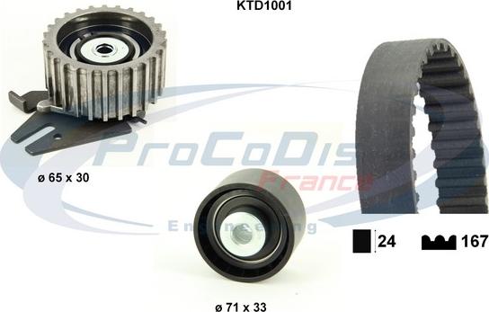 Procodis France KTD1001 - Zobsiksnas komplekts autospares.lv