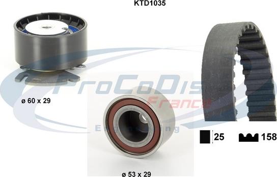 Procodis France KTD1035 - Timing Belt Set www.autospares.lv