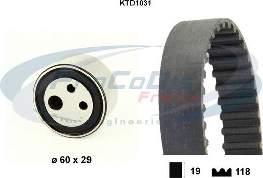 Procodis France KTD1031 - Timing Belt Set www.autospares.lv