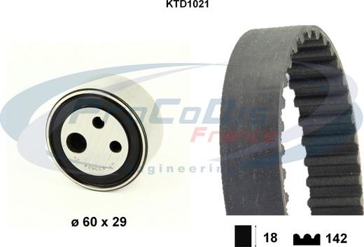 Procodis France KTD1021 - Timing Belt Set www.autospares.lv