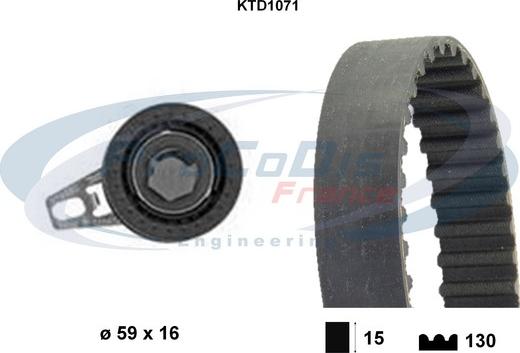 Procodis France KTD1071 - Zobsiksnas komplekts autospares.lv