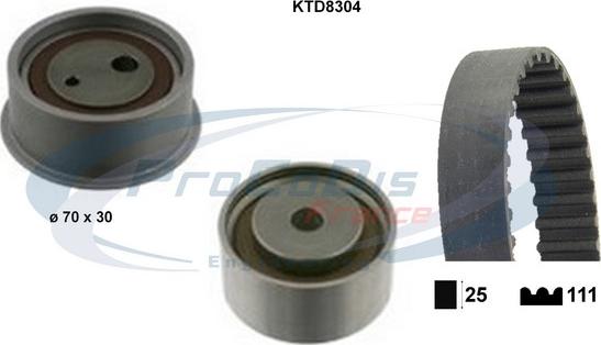 Procodis France KTD8304 - Комплект зубчатого ремня ГРМ www.autospares.lv