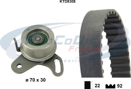 Procodis France KTD8308 - Zobsiksnas komplekts www.autospares.lv